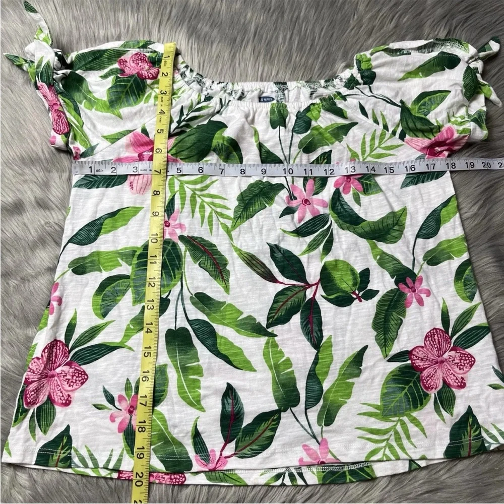 Old Navy Girls Tropical Floral Shirt Size Large 10/12